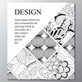 Stock template for flyer, brochure, card, cover, book wit
