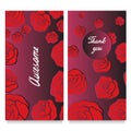 Stock template with rose,oriental design for card, banner