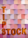 stock tips text written on abstract background Royalty Free Stock Photo