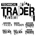 Stock trader logo on transparent background