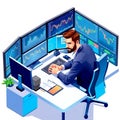 Stock Trading Concept Illustration Royalty Free Stock Photo
