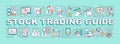 Stock trading guide word concepts banner