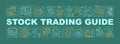 Stock trading guide word concepts banner