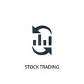 Stock trading icon. Simple element