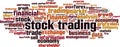 Stock trading word cloud Royalty Free Stock Photo