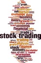 Stock trading word cloud Royalty Free Stock Photo