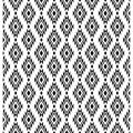 Aztac style Background - black and white Seamless Pattern. Royalty Free Stock Photo