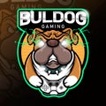 Stock vector angry buldog gaming esport logo template