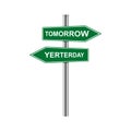 Stock vector arrows sign tomorrow and yesterday Royalty Free Stock Photo