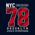 Stock vector Athletic sport New York City Brooklyn