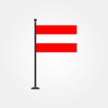 Stock vector austria flag icon 3 Royalty Free Stock Photo