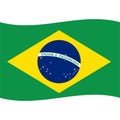 Stock vector brazil flag icon 2