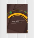 Vector brown brochure A5 or A4 format material design element corporate style Royalty Free Stock Photo