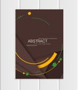 Vector brown brochure A5 or A4 format material design element corporate style Royalty Free Stock Photo