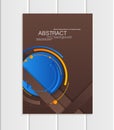 Vector brown brochure A5 or A4 format material design element corporate style Royalty Free Stock Photo