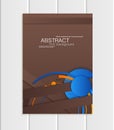 Vector brown brochure A5 or A4 format material design element corporate style Royalty Free Stock Photo