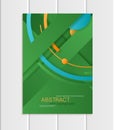 Vector green brochure A5 or A4 format material design element corporate style Royalty Free Stock Photo