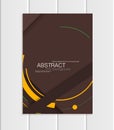 Vector brown brochure A5 or A4 format material design element corporate style Royalty Free Stock Photo