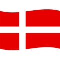 Stock vector denmark flag icon 2