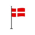 Stock vector denmark flag icon 4