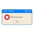 vector error message computer please contact support 6