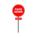 Stock vector fake news illustration isolated in white background Royalty Free Stock Photo