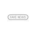 Stock vector fake news illustration isolated in white background Royalty Free Stock Photo