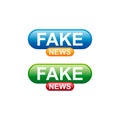 Stock vector fake news illustration isolated in white background Royalty Free Stock Photo