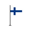 Stock vector finland flag icon 3
