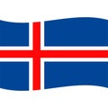 Stock vector iceland flag icon 2