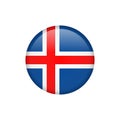 Stock vector iceland flag icon 5