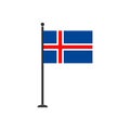 Stock vector iceland flag icon 3