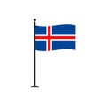 Stock vector iceland flag icon 4