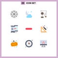 Stock Vector Icon Pack of 9 Line Signs and Symbols for delete, synchronization, expariment, sync, data Royalty Free Stock Photo