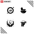 Stock Vector Icon Pack of Line Signs and Symbols for graph, cover, sales, egg, love