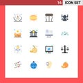 Stock Vector Icon Pack of 16 Line Signs and Symbols for package, surprize, furniture, box, camera