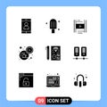 Stock Vector Icon Pack of 9 Line Signs and Symbols for planning, develop, filam, coding, tea