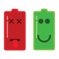 Stock Vector Illustration:Battery Icons