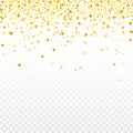 Stock vector illustration gold confetti isolated on a transparent background. EPS 10