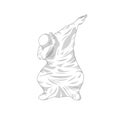 Ghost specter character dancing dab step