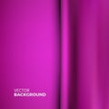 Stock vector illustration. Purple silk fabric. Satin texture fabric, silk cloth, luxury. Abstract colorful minimalistic background