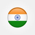 Stock vector india flag icon 5