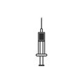 Injection syringe vector icon isolated 8 Royalty Free Stock Photo