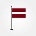 Stock vector latvia flag icon 3