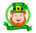 Stock vector Leprechaun cartoon character