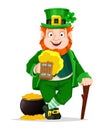 Stock vector Leprechaun cartoon character