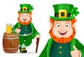 Stock vector Leprechaun cartoon character