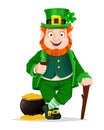 Stock vector Leprechaun cartoon character