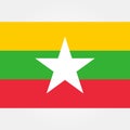 Stock vector myanmar or burma flag icon 1