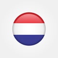 Stock vector netherland flag icon 5 Royalty Free Stock Photo